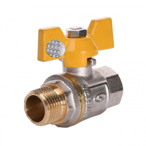 Кран шаровый прямой SOLOMON 1/2″ НВ ЖБ PN40 B1008 (000001321)