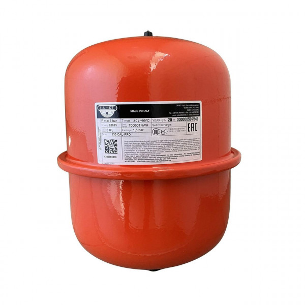 Бак Zilmet cal-pro для систем отопления 8л 5bar кругл. ( 1300000800 ) (000001433)