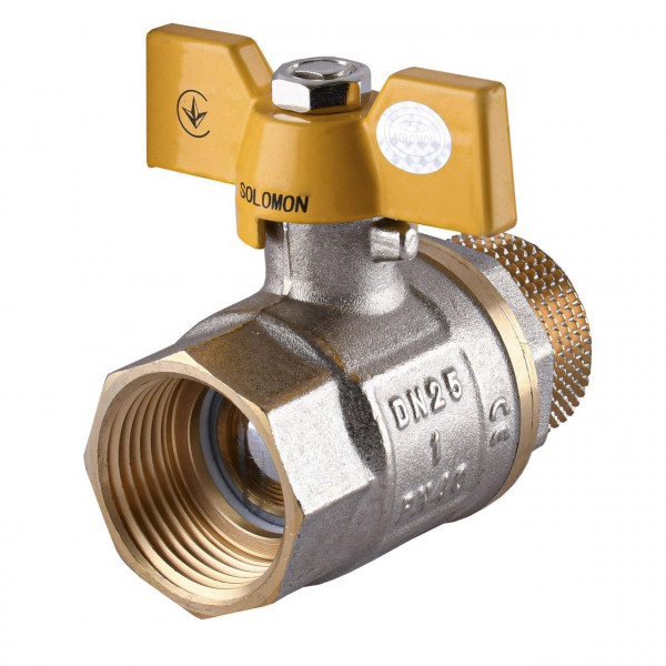 Кран кульовий прямий SOLOMON 1″ ЗВ ЖБ PN40 В1008 (000001508)