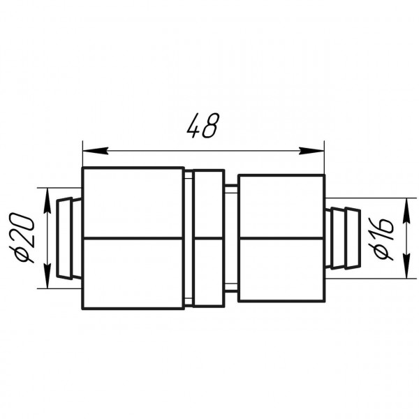 Муфта промежуточная APE ITALY 703 L 20x16 (000001651)