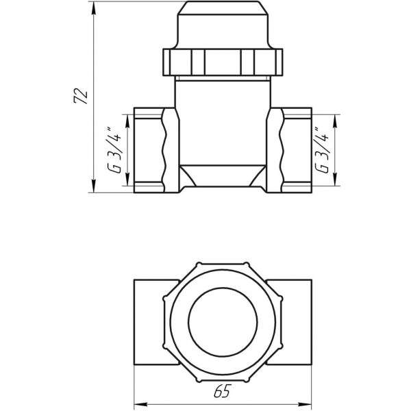 Фильтр грубой очистки SOLOMON 3/4″ ВВ никель с отстойником (8014) TD1052 (000001685)