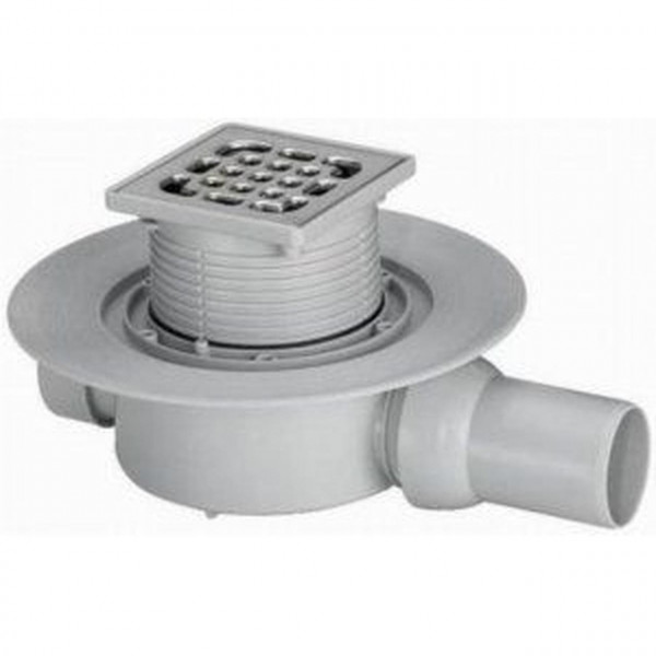 Трап для ванной VIEGA ф50 с сифоном, нержавеющ. решетка100х100, гориз. 557119 (000001703)