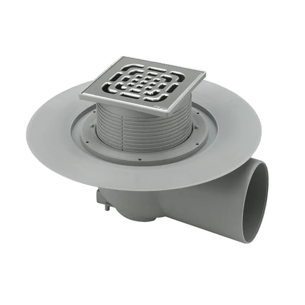 Трап VIEGA ф100 нерж. 150*150 гориз. с сифоном 557171 (000001704)