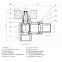 Кран шаровый угловой с американкой SOLOMON 1/2″ УСИЛЕННЫЙ B1043 (000001897)