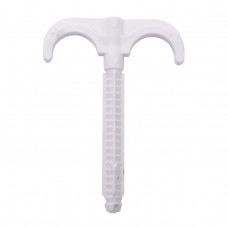 Кріплення-гак забивне подвійне для труби Ø16-25, довжина 100мм, біла (уп.100шт) (000002254)