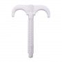 Крепление-крюк забивное двойное для трубы Ø16-25, длина 100мм, белая (уп.100шт) (000002254)