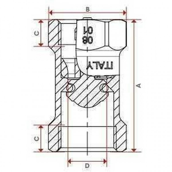Клапан обратного хода воды ITAP 1/2″ BLOCK 101 (000003306)