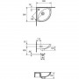 Умывальник угловой Cersanit SIGMA 35 (000003485)