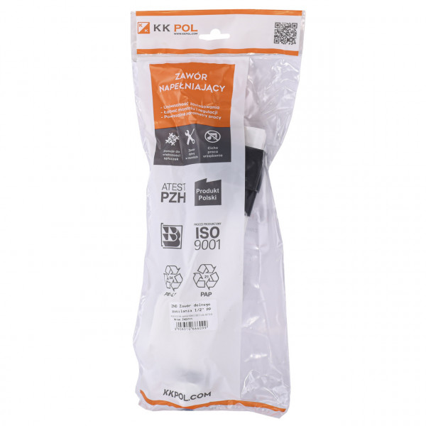 Клапан заполнения K.K.POL ZND/111- 1/2″ РР, нижн. пластик (000004111)