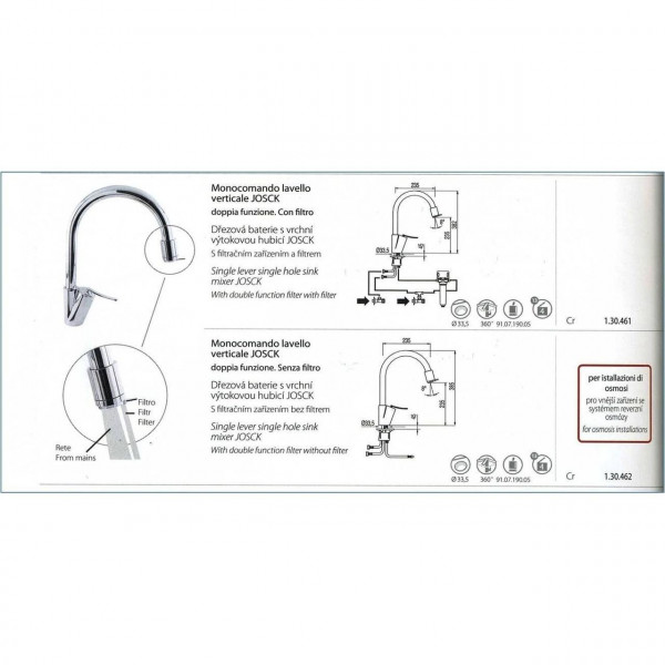 Смеситель для кухни под осмос TRES TOP 130462 (000004883)