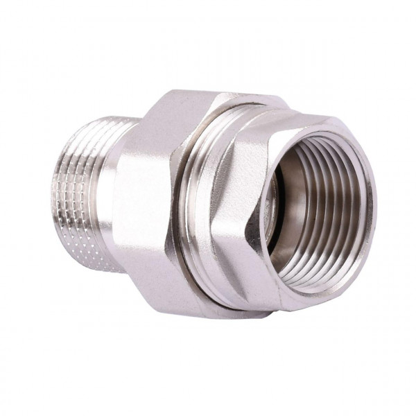 Сгон-американка прямой PROFESSIONAL 3/4″ НИКЕЛЬ QP160 (000005103)