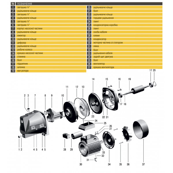 Насос центробежный Optima JET100 1,1кВт чугун длинный (000005347)
