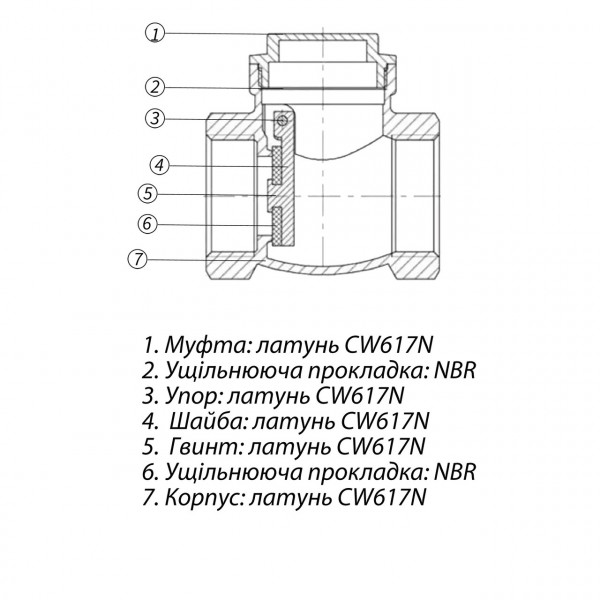 Клапан обратного хода воды SOLOMON 1 1/2″ хлопушка 130 (000005982)