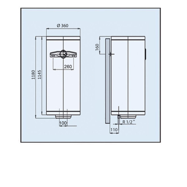 Водонагреватель LEOV LV Slim Dry 80 l сухой тэн (19715) (000019715)