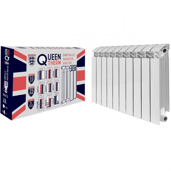 Радіатор біметалевий секційний QUEEN THERM 500/100 (кратно 10) (000019977)