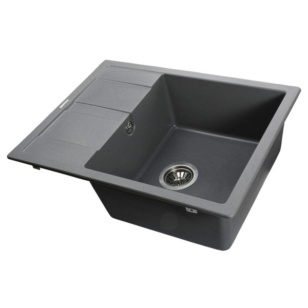 Гранітна мийка Globus Lux ONE сірий металік 650х500мм-А0003 (000021066)