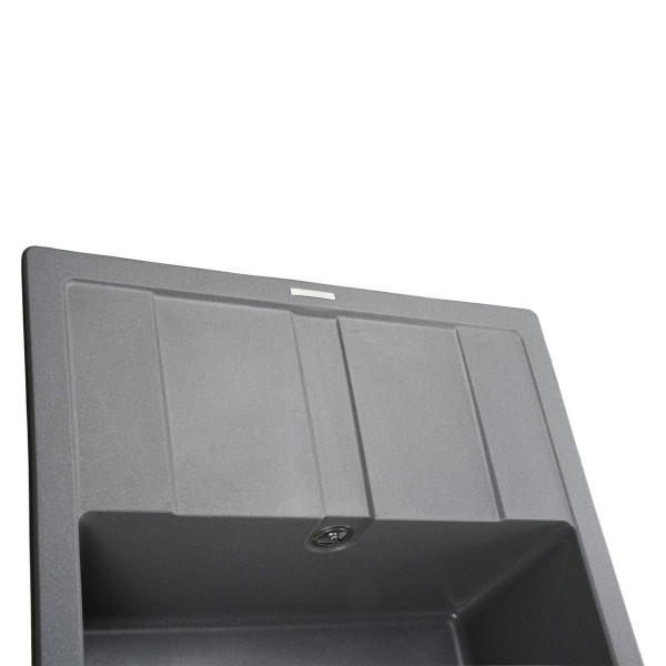 Гранітна мийка Globus Lux ONE сірий металік 650х500мм-А0003 (000021066)