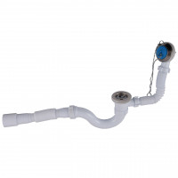 Сифон OPTIMUM для ванны прямоточный с выпуском 1 1/2″, перел та гофротрубой 40*40/50 OPTI-26133 (000029706)