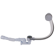 Сифон OPTIMUM з ревизией, переливом полуавт(трос 580, ручка хром) та гофрой 40*40/50 OPTI-27433 (000029708)