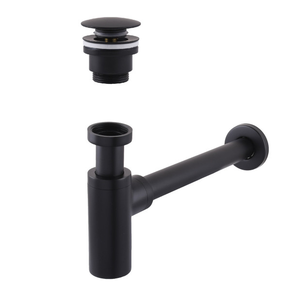 Сифон латунный с донным клапаном Globus Lux GSB-32-125-04BB (000031055)