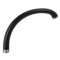 Вилив змішувача S718 -BB для кухні, литий , високий, ЧОРНИЙ мат., з аератором, 3/4″ (000031319)