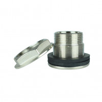 Врезка в бак Ø50 никелированная 1 1/4″НР штампованная усиленная Б5104А(нк) VA (000027664)