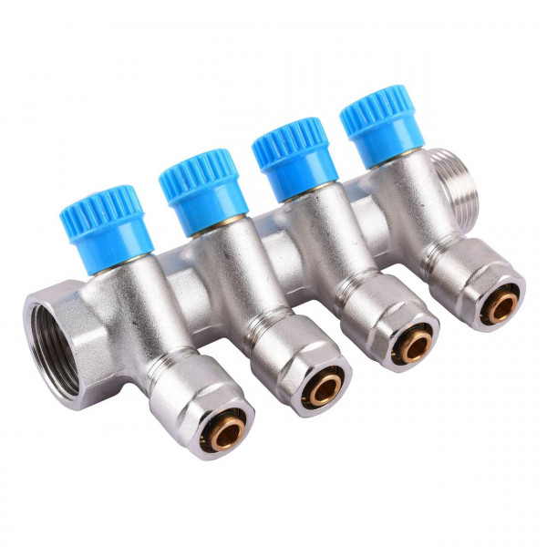 Коллектор CRISTAL 1Gх1/2 *16 - 4-ой (под 35*) с перекрытием (NM-1016) (000004812)