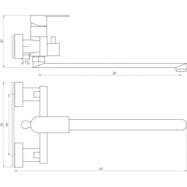 Смеситель для ванны TOPAZ SARDINIA TS 08116-H19 (000014769)