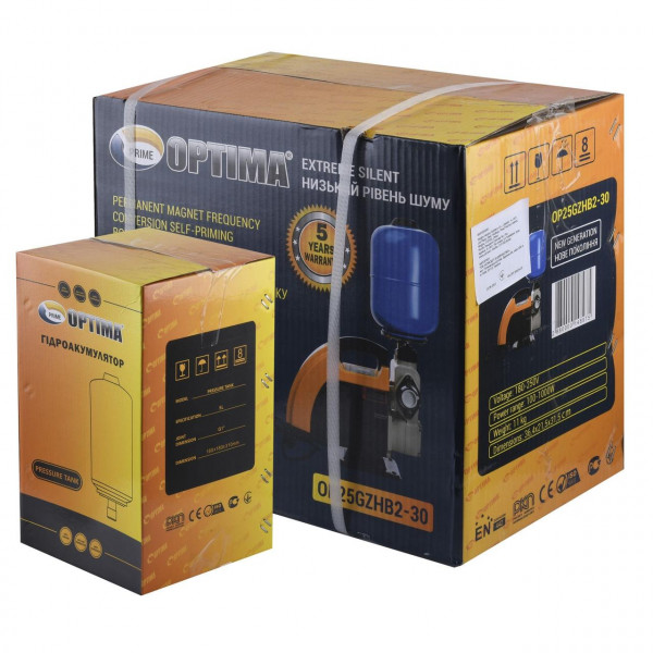 Насосная станция Optima PRIME OP25GZHB2-30 с интеллектуальным частотным Преобр. + бак 5л в компл, (000025057)
