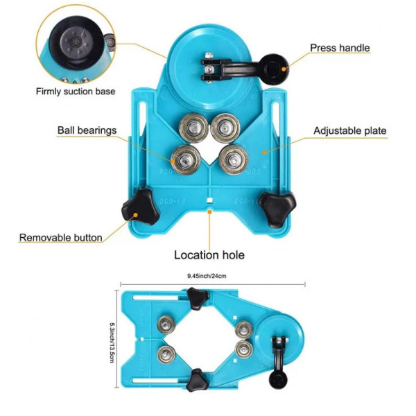 Набор шаблон + алмазные коронки 15 шт (750488991)