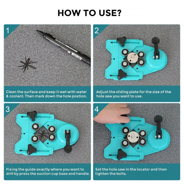 Набор шаблон + алмазные коронки 15 шт (750488991)