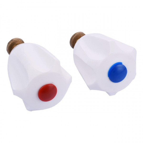 Комплект вентильних головок латунний М18х1 штампований з маховиком для ГВ и ХВ Б1395КМА (пар.2шт) VA (000003799)