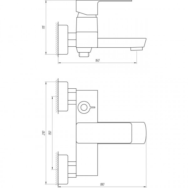 Смеситель для ванны DOMINO MALIBU DMM-102N (000013702)