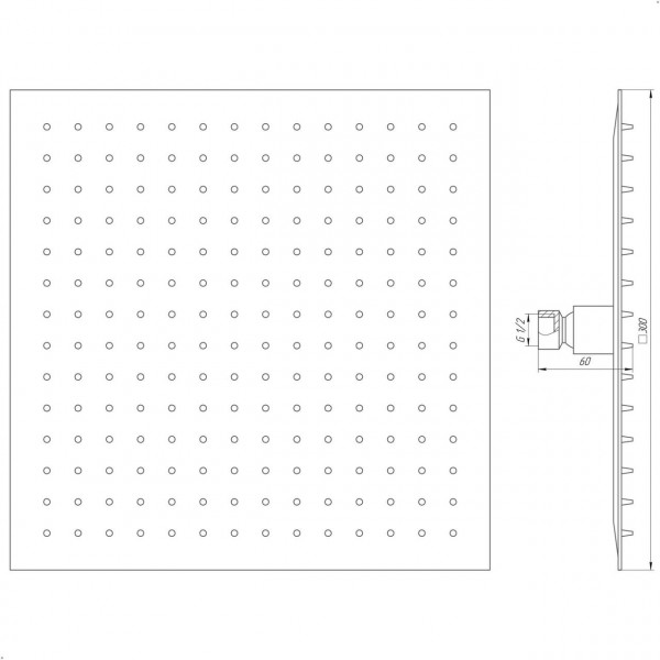 Душевая лейка Globus Lux ST-0300-Q-BB (000021206)