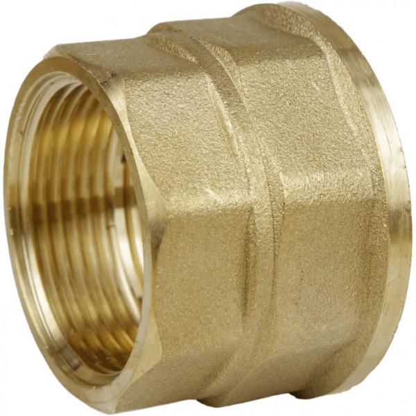 Муфта редукционная латунная 1 1/2″ВР х 1 1/4″ВР штампованная восьмигранная А0338А VA (000025511)