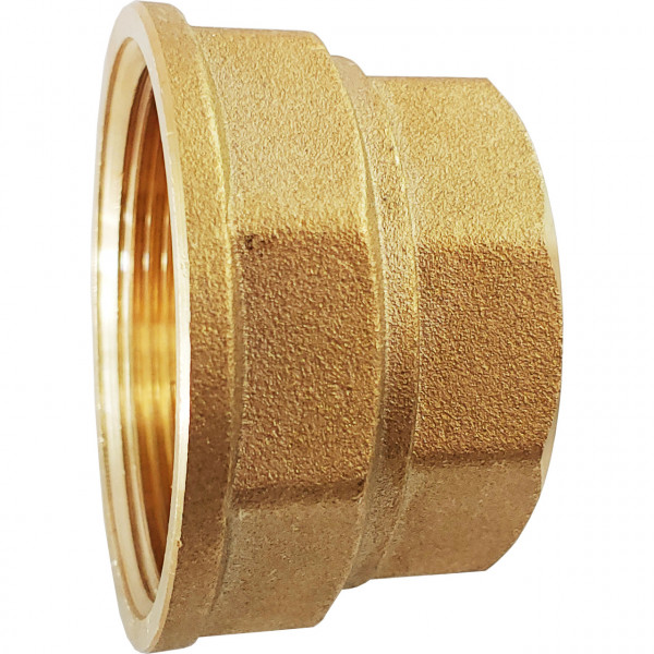 Муфта редукционная латунная 1 1/2″ВР х 1 1/4″ВР штампованная восьмигранная А0338А VA (000025511)