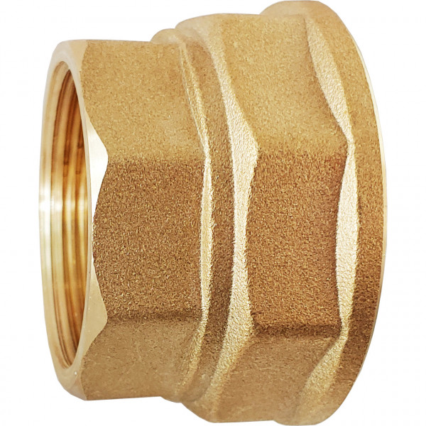 Муфта редукционная латунная 1 1/2″ВР х 1 1/4″ВР штампованная восьмигранная А0338А VA (000025511)