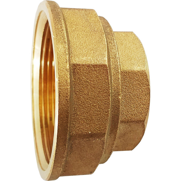 Муфта редукционная латунная 1 1/2″ВР х 1″ВР штампованная восьмигранная А0337А VA (000025762)