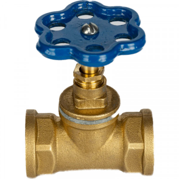Кран ХВ вентильний прямий латунний 1″ВР х 1″ВР ливарний Б1122А VA (000026274)