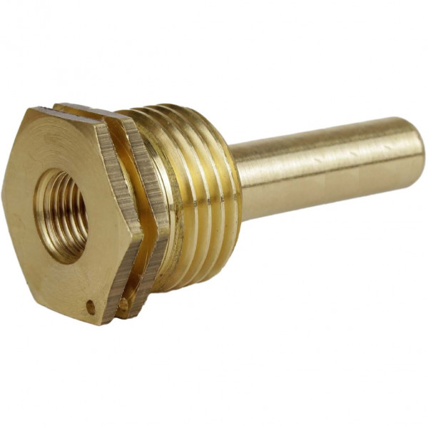 Погружная гильза для датчика температуры латунная 1/2″ ЗР х М10 штампованная длина 40мм А07013А VA (000026727)