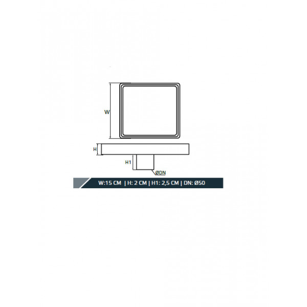 Трап душевой TILLO TM131-15 15х15см (000026801)