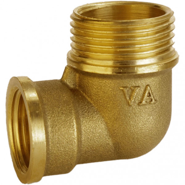 Угольник редукционный латунный 3/4″ЗР х 1/2″ВР штампованный А0106А VA (000026913)