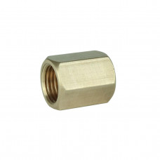 Муфта латунная 1/4″ВР х 1/4″ВР штампованная восьмигранная А0322А VA (000028664)