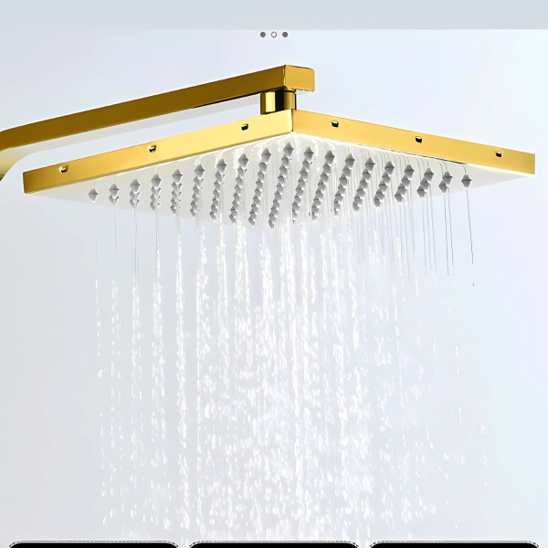 Душевая система хром золото,термостатический набор для душа-4 функции (142074505)