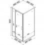 Душевая квадратная кабина без поддона MORAVA N90FS BRAVO (1уп.) (000028401)