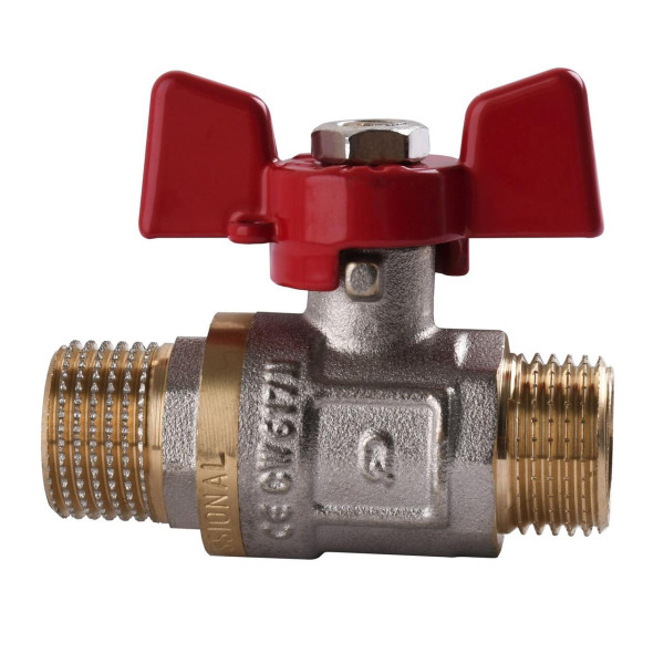 Кран шаровый прямой Q PROFESSIONAL 1/2″ НН КБ PN40 QP153 (000012533)