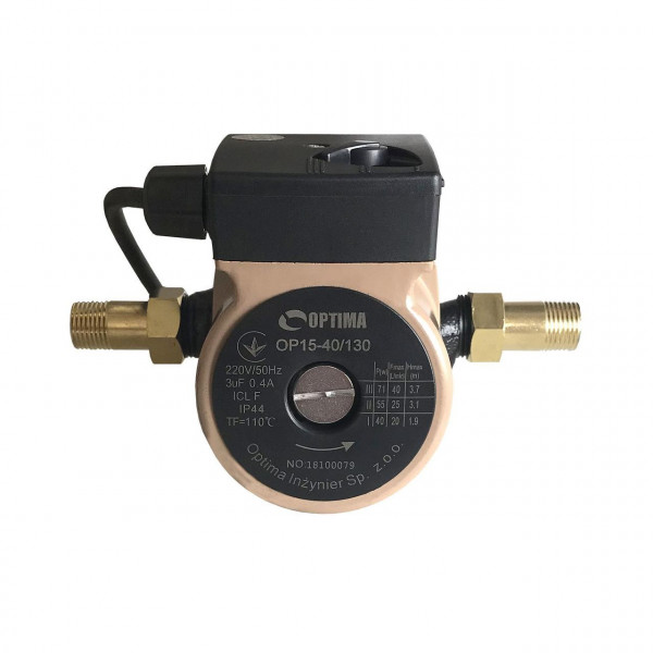 Насос циркуляционный Optima OP15-40 130мм + гайки, + кабель с вилкой! (000009084)