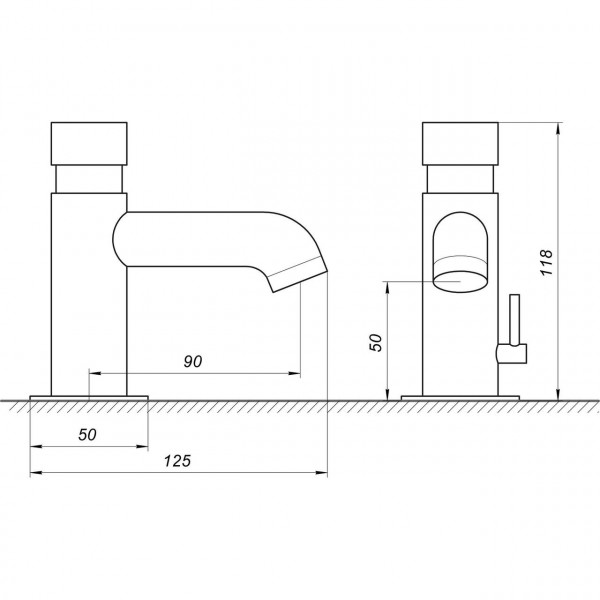 Кран-дозатор для умывальника TOPAZ TP-0302N (000022463)