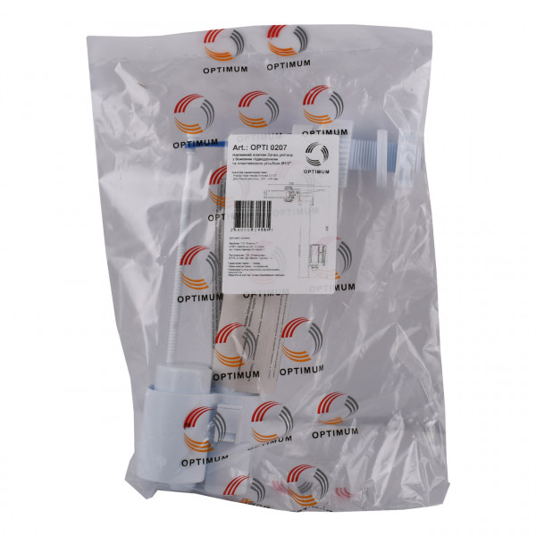 Клапан заполнения бачка унитаза OPTIMUM с боковым подключением и пластик. резьбой 1/2″ OPTI 0207 (000031456)