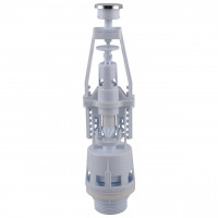 Сливной клапан бачка унитазу OPTIMUM с одним режимом слива (хромированная кнопка) OPTI 0410 (000031458)